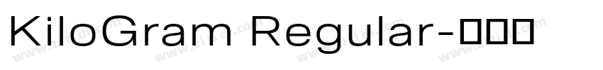 KiloGram Regular字体转换